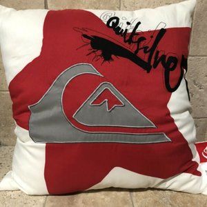 Quicksilver Throw Pillows (3) grey black red home décor surf Youth Adult Pillow